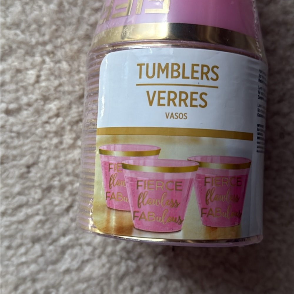 Party City Pink and Gold Tumblers